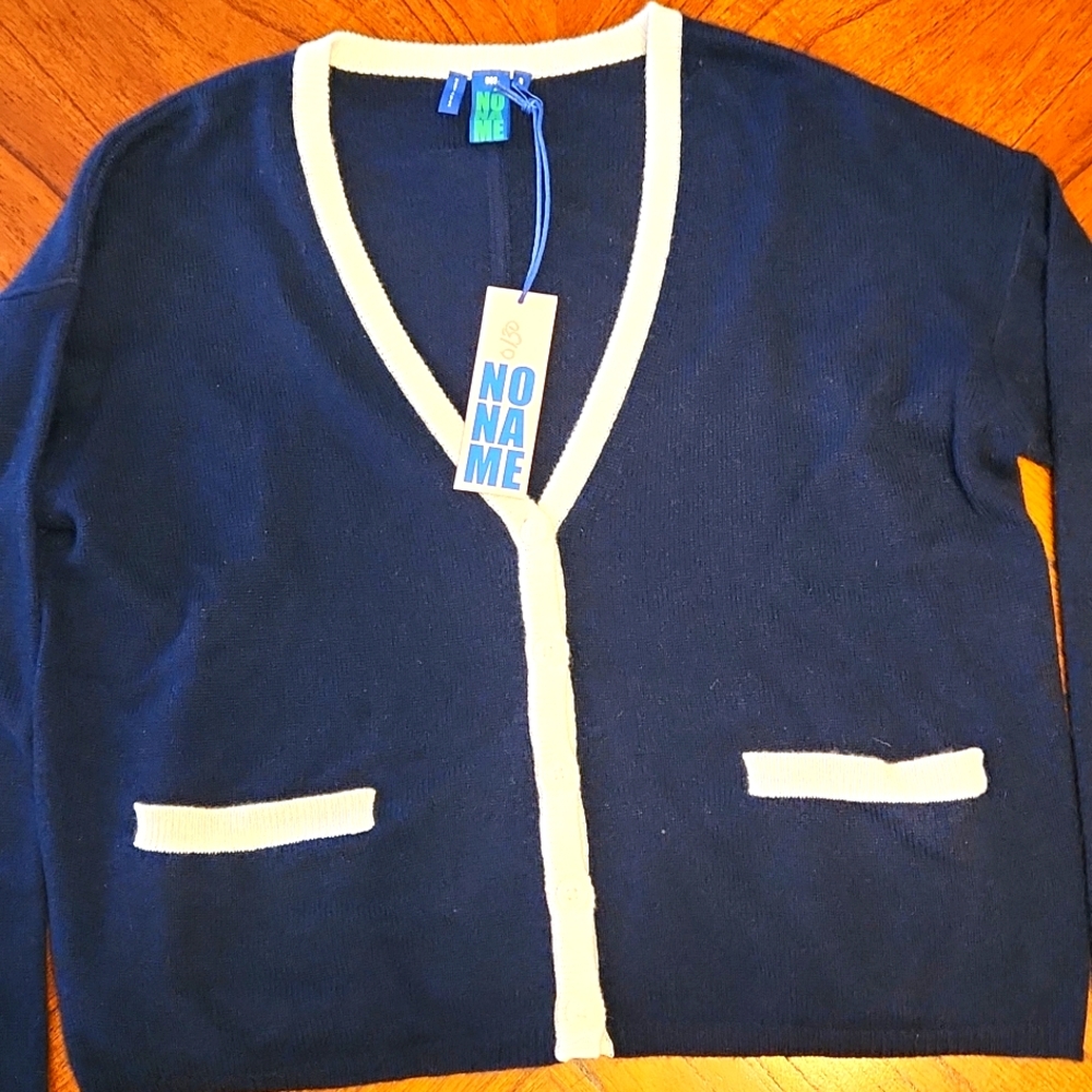 Women's Navy Cardigan Sweater